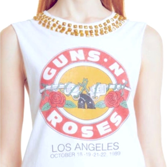 Alice + Olivia Tops - Alice & Olivia Guns + Roses Miller Muscle Tank Size XS